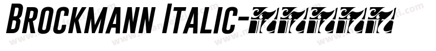 Brockmann Italic字体转换